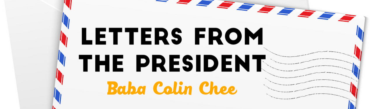Letter from Baba Colin Chee July 2020