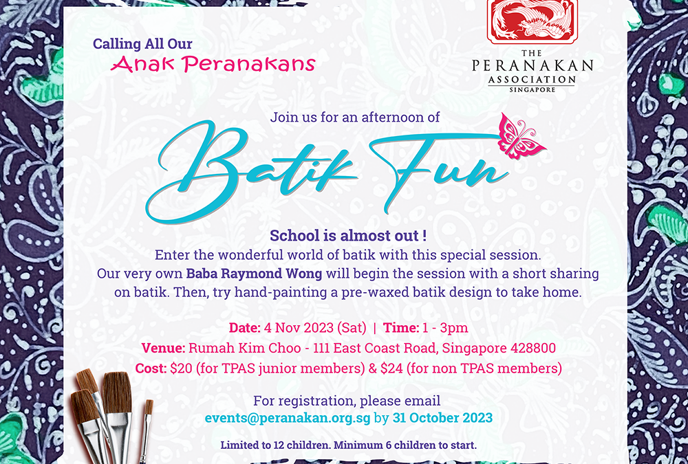 You are invited to the Official Book Launch of Heritage Food of The Peranakan Indians on 19 Nov 2023 10a.m.