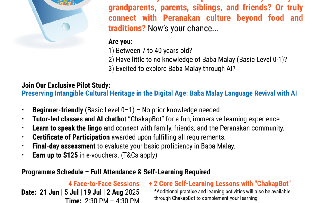 Start your Baba Malay learning journey today!
