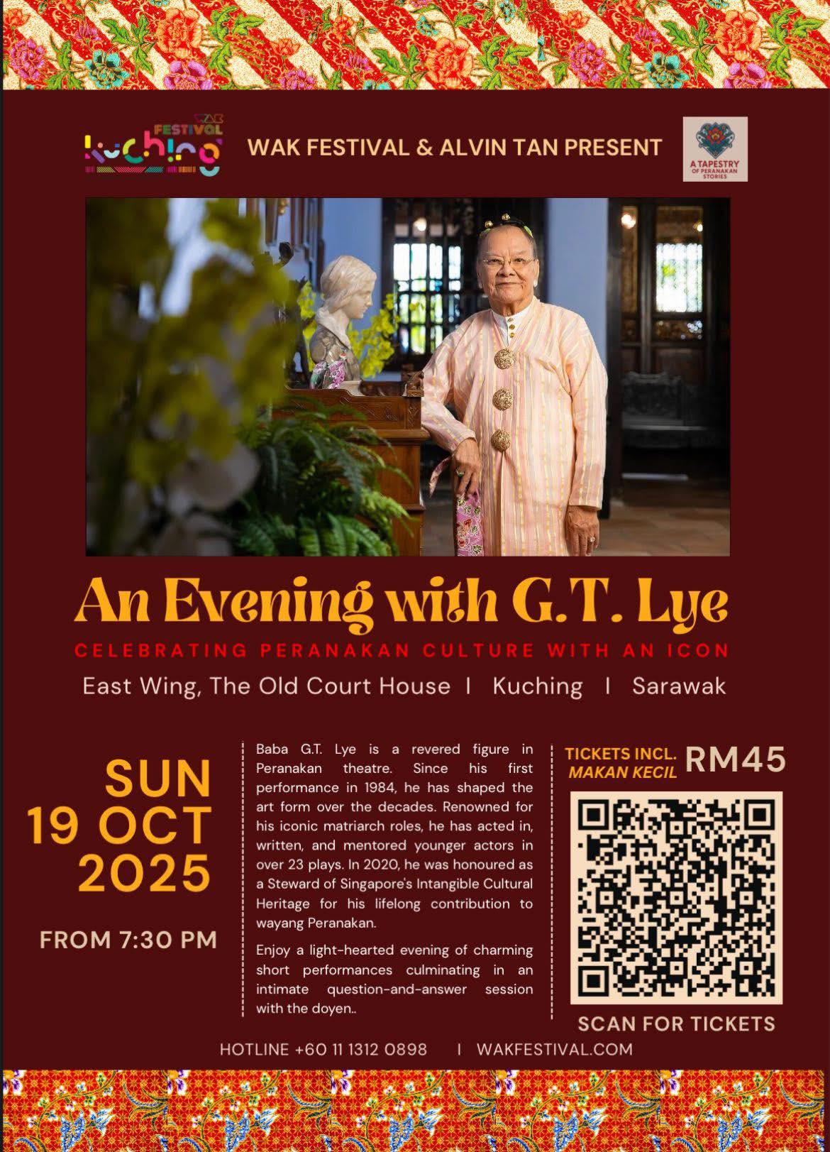 An Evening with G.T. Lye - Celebrating Peranakan Culture With An Icon