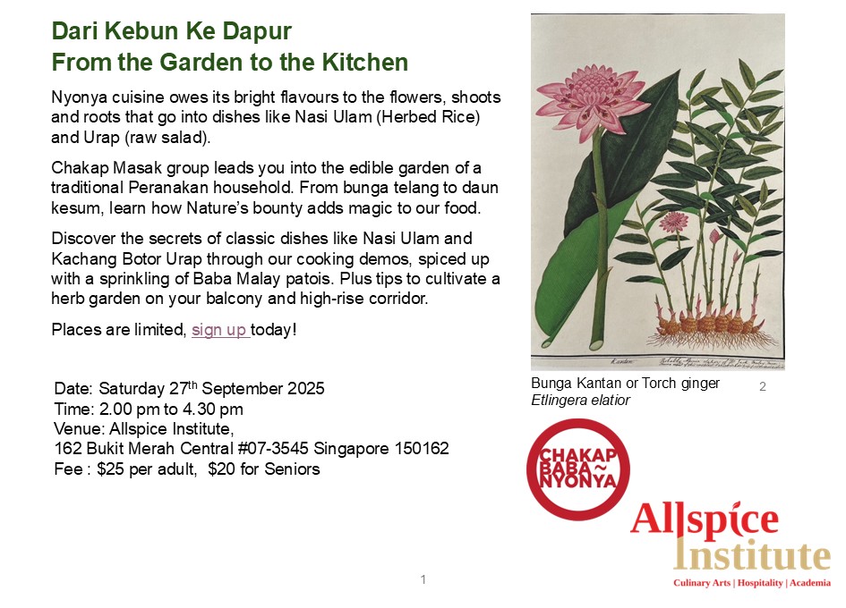 Dari Kebun Ke Dapur From the Garden to the Kitchen by Chakap Baba Nonya