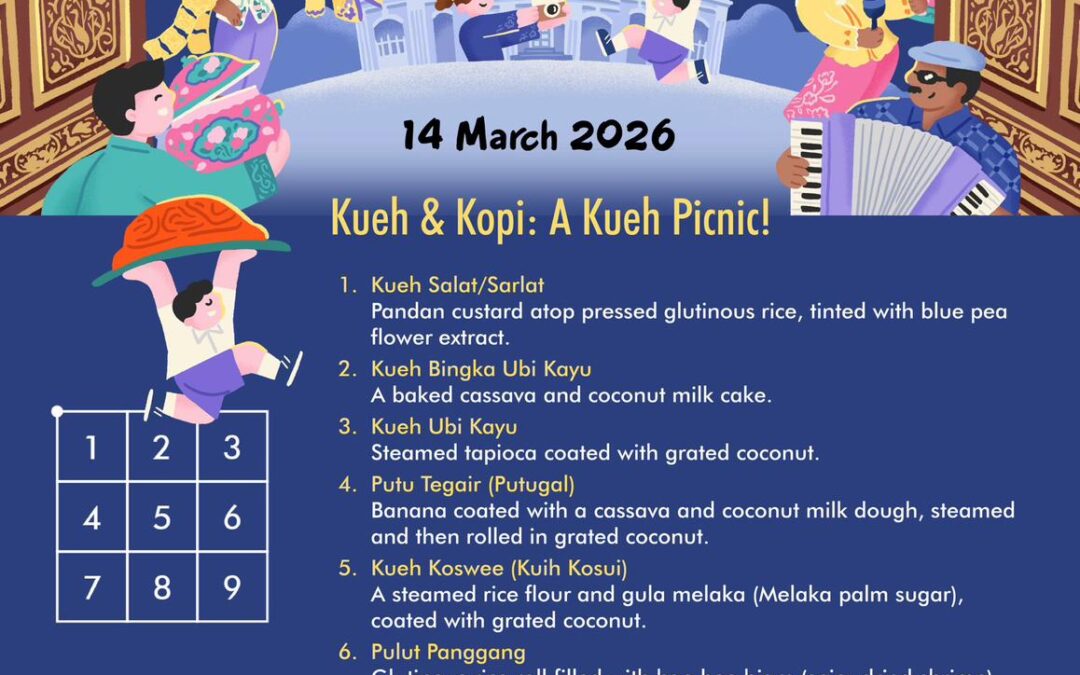 Kueh & Kopi: A Kueh Picnic – Sat, 14 Mar, 5-7pm | Don’t miss this!